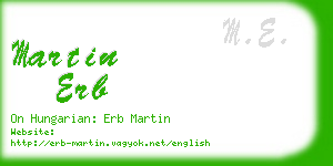 martin erb business card